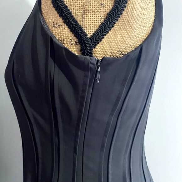 Calvin Klein Black Pleated Fit and Flare Dress Sleeveless Mini Size XS - Picture 4 of 10
